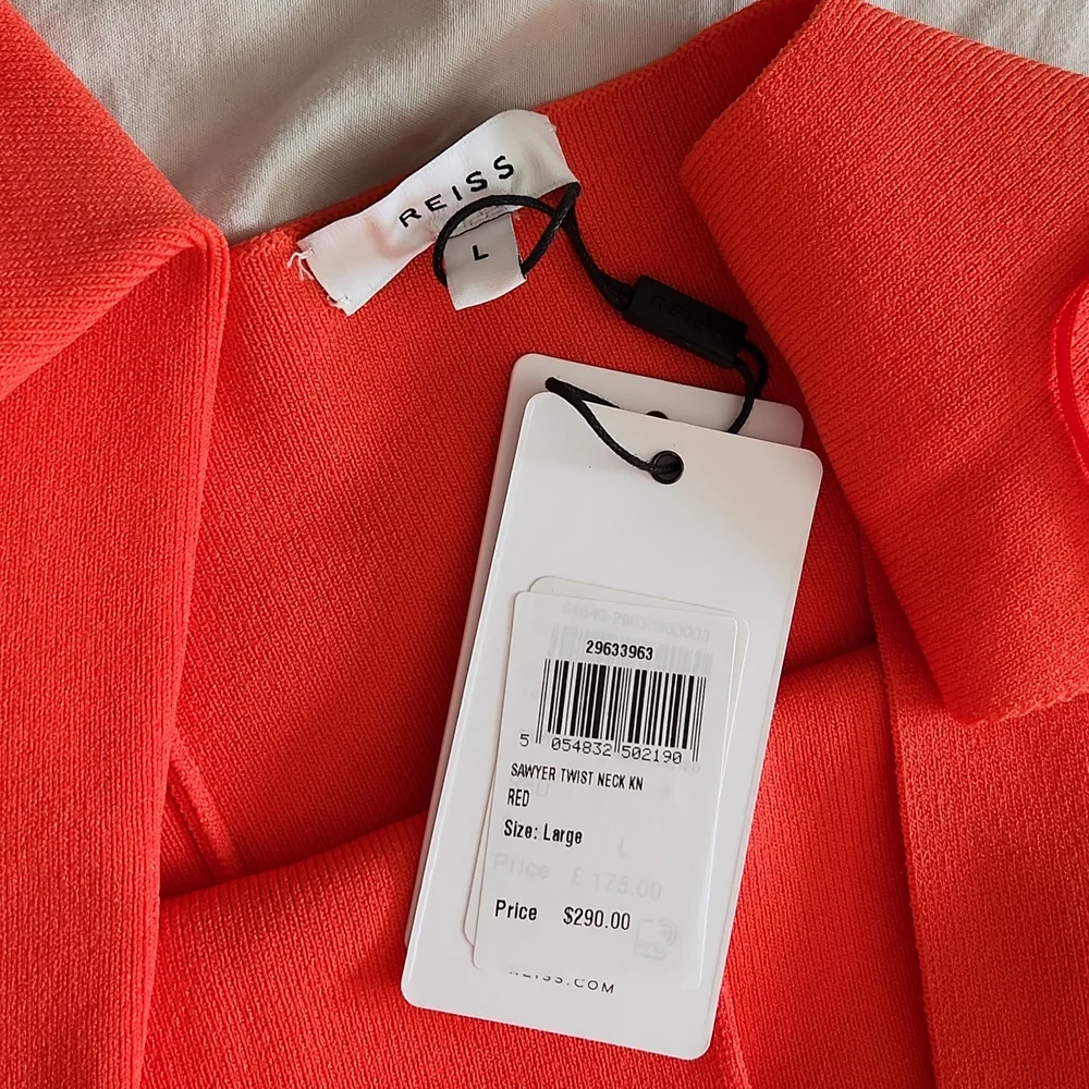 NWT REISS | $290 Sawyer Knit Bodycon Dress - Picture 8 of 8